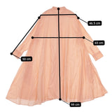 R&D.M.Co- stand collar drape shirt 5653 定価48400円 ワンピース サーモンピンク タグ表記：Flamingo レディース オールドマンズテーラー【中古】5-1021M△