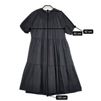 UNDERCOVER Sue UNDERCOVER ギャザードレス 定価38000円 ワンピース ブラック レディース アンダーカバー【中古】5-0604S∞