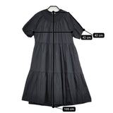UNDERCOVER Sue UNDERCOVER ギャザードレス 定価38000円 ワンピース ブラック レディース アンダーカバー【中古】5-0604S∞