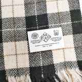 R&D.M.Co- チェック フリンジ マフラー ストール ブラック ベージュ レディース オールドマンズテーラー【中古】5-1016T◎