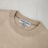 AMERICANA 袖刺繍 オーバーサイズ 裏起毛 トレーナー スウェット ベージュ レディース アメリカーナ【中古】5-0827M∞