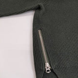 ACNE STUDIOS MISTY BOILED PUW14 サイドジップ ウールリブ XXS セーター ニット グリーン レディース アクネストゥディオズ【中古】5-0823T∞