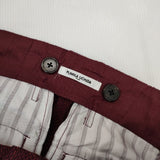 fumika uchida MOLE DOBBY BELTED SLACKS 定価74800円 　FU-K-PT004 パンツ ワインレッド レディース フミカウチダ【中古】5-0820G∞