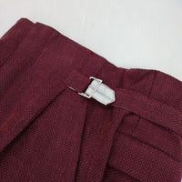 fumika uchida MOLE DOBBY BELTED SLACKS 定価74800円 　FU-K-PT004 パンツ ワインレッド レディース フミカウチダ【中古】5-0820G∞