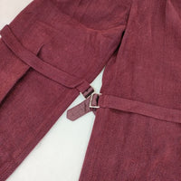 fumika uchida MOLE DOBBY BELTED SLACKS 定価74800円 　FU-K-PT004 パンツ ワインレッド レディース フミカウチダ【中古】5-0820G∞