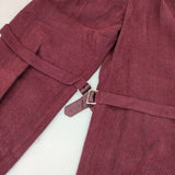 fumika uchida MOLE DOBBY BELTED SLACKS 定価74800円 　FU-K-PT004 パンツ ワインレッド レディース フミカウチダ【中古】5-0820G∞