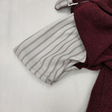 fumika uchida MOLE DOBBY BELTED SLACKS 定価74800円 　FU-K-PT004 パンツ ワインレッド レディース フミカウチダ【中古】5-0820G∞