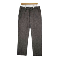 INHERIT ウール混 サイズ48 ランダムヘリンボーン パンツ グレー メンズ インヘリット【中古】5-0825T∞
