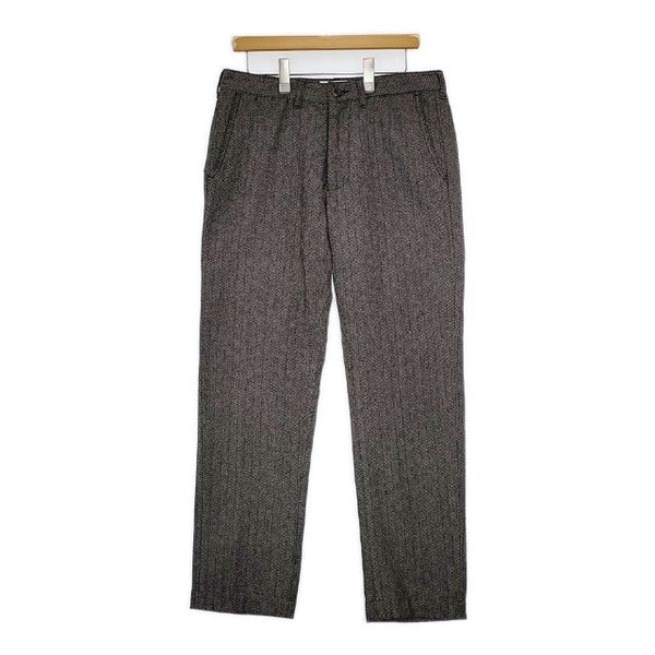 INHERIT ウール混 サイズ48 ランダムヘリンボーン パンツ グレー メンズ インヘリット【中古】5-0825T∞
