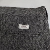 INHERIT ウール混 サイズ48 ランダムヘリンボーン パンツ グレー メンズ インヘリット【中古】5-0825T∞