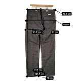 INHERIT ウール混 サイズ48 ランダムヘリンボーン パンツ グレー メンズ インヘリット【中古】5-0825T∞