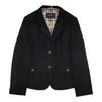BURBERRY LONDON コットン サイズ40 テーラードジャケット ブラック レディース バーバリーロンドン【中古】5-0827M∞