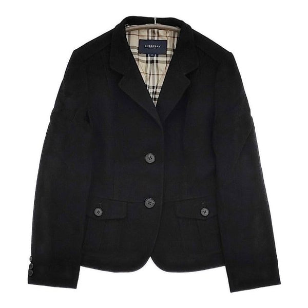 BURBERRY LONDON コットン サイズ40 テーラードジャケット ブラック レディース バーバリーロンドン【中古】5-0827M∞