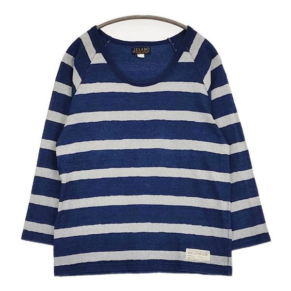 JELADO インディゴ ボーダー 長袖Ｔシャツ カットソー ロンＴ ネイビー ホワイト レディース ジェラード【中古】5-0816M∞