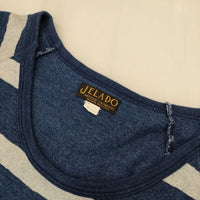 JELADO インディゴ ボーダー 長袖Ｔシャツ カットソー ロンＴ ネイビー ホワイト レディース ジェラード【中古】5-0816M∞