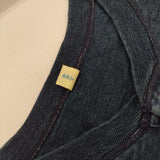 正藍屋 日本製 プルオーバー ヘンリーネック インディゴ 半袖Ｔシャツ カットソー ネイビー レディース 正藍屋【中古】5-0607S∞