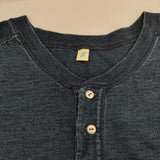 正藍屋 日本製 プルオーバー ヘンリーネック インディゴ 半袖Ｔシャツ カットソー ネイビー レディース 正藍屋【中古】5-0607S∞
