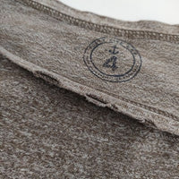 45R/45rpm 刺繍 ワッペンポケット 半袖Ｔシャツ カットソー ブラウン メンズ フォーティーファイブアールピーエム【中古】5-0609S∞