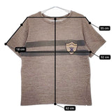 45R/45rpm 刺繍 ワッペンポケット 半袖Ｔシャツ カットソー ブラウン メンズ フォーティーファイブアールピーエム【中古】5-0609S∞