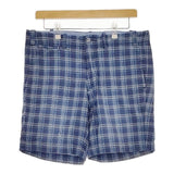 POLO RALPH LAUREN チェック ストレートフィット ショートパンツ ハーフパンツ ショーツ ブルー メンズ ポロ・ラルフローレン【中古】5-0609S∞
