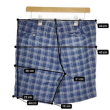 POLO RALPH LAUREN チェック ストレートフィット ショートパンツ ハーフパンツ ショーツ ブルー メンズ ポロ・ラルフローレン【中古】5-0609S∞