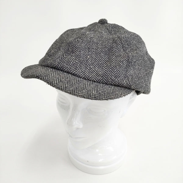 RUGGED FACTORY ヘリンボーン サイズL 帽子 キャスケット キャップ ブラック ベージュ レディース ラギッドファクトリー【中古】5-1023T◎