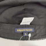 RUGGED FACTORY ヘリンボーン サイズL 帽子 キャスケット キャップ ブラック ベージュ レディース ラギッドファクトリー【中古】5-1023T◎
