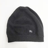 BURBERRY LONDON ニットキャップ リバーシブル 帽子 ニットキャップ ブラック レディース バーバリーロンドン【中古】5-1023T◎