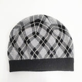 BURBERRY LONDON ニットキャップ リバーシブル 帽子 ニットキャップ ブラック レディース バーバリーロンドン【中古】5-1023T◎