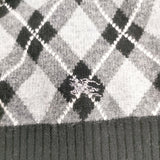 BURBERRY LONDON ニットキャップ リバーシブル 帽子 ニットキャップ ブラック レディース バーバリーロンドン【中古】5-1023T◎