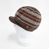 BURBERRY LONDON ニットキャップ リバーシブル 帽子 ニットキャップ ブラウン レディース バーバリーロンドン【中古】5-1023T◎