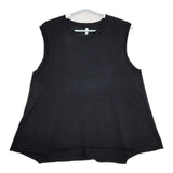 HIYORI ノースリーブ コットンリネンニット ベスト ブラッ レディース ヒヨリ【中古】5-0528M∞