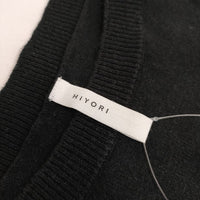 HIYORI ノースリーブ コットンリネンニット ベスト ブラッ レディース ヒヨリ【中古】5-0528M∞