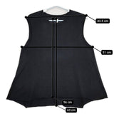 HIYORI ノースリーブ コットンリネンニット ベスト ブラッ レディース ヒヨリ【中古】5-0528M∞