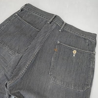 45R/45rpm ヒッコリー ストライプ サイズ30 デニムパンツ ネイビー ホワイト レディース フォーティーファイブアールピーエム【中古】5-0820G∞
