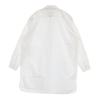 YAECA WRITE ロングプルオーバーボタンシャツ97152 コットンラミー 長袖シャツ ホワイト レディース ヤエカ【中古】5-0816M∞