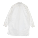 YAECA WRITE ロングプルオーバーボタンシャツ97152 コットンラミー 長袖シャツ ホワイト レディース ヤエカ【中古】5-0816M∞