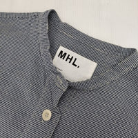 MHL. TINY GINGHAM COTTON 595-2153509 プルオーバー 長袖シャツ ブルー ホワイト レディース エムエイチエル【中古】5-0816M∞