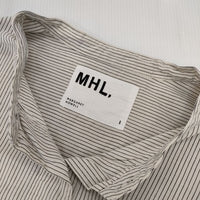 MHL. プルオーバー GRAPHIC COTTON STRIPE コットン ストライプ 595-0153510 長袖シャツ ベージュ レディース エムエイチエル【中古】5-0816M∞