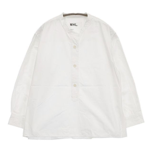 MHL. DRY COTTON POPLIN プルオーバー 595-2253513 長袖シャツ ホワイト レディース エムエイチエル【中古】5-0816M∞