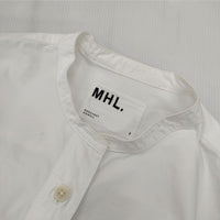 MHL. DRY COTTON POPLIN プルオーバー 595-2253513 長袖シャツ ホワイト レディース エムエイチエル【中古】5-0816M∞
