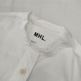 MHL. DRY COTTON POPLIN プルオーバー 595-2253513 長袖シャツ ホワイト レディース エムエイチエル【中古】5-0816M∞