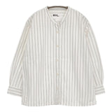 MHL. 4 LINE STRIPE COTTON 595-2153503 長袖シャツ オフホワイト グレー レディース エムエイチエル【中古】5-0816M∞
