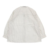 MHL. 4 LINE STRIPE COTTON 595-2153503 長袖シャツ オフホワイト グレー レディース エムエイチエル【中古】5-0816M∞