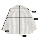 MHL. 4 LINE STRIPE COTTON 595-2153503 長袖シャツ オフホワイト グレー レディース エムエイチエル【中古】5-0816M∞