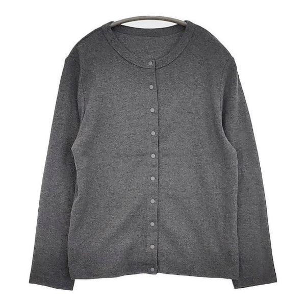 中川政七商店 スナップホックのカーディガン 定価9900円 コットン カーディガン グレー レディース 中川政七商店【中古】5-0816M∞