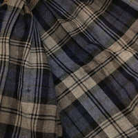 O'NEIL OF DUBLIN ウール チェック キルト プリーツ キルトピン付き スカート グレー ネイビー レディース オニールオブダブリン【中古】5-0825T∞