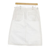 n100 コットンポプリンアーミースカート 34 nf-1002 スカート ホワイト レディース エヌワンハンドレッド【中古】5-0609M∞