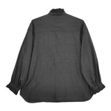 maison de SOIL インド製 フリル スタンドカラーウール コットン シルク ブラウス シャツ ブラック レディース メゾンドソイル【中古】5-0528M∞
