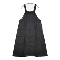 fog linen work リネン エプロン ワンピース サイズ2 ワンピース ブラック レディース フォグリネンワーク【中古】5-0816M∞